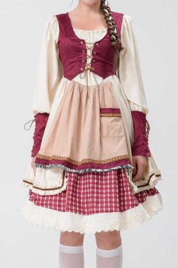plus size non-stretch manor farm maid costume