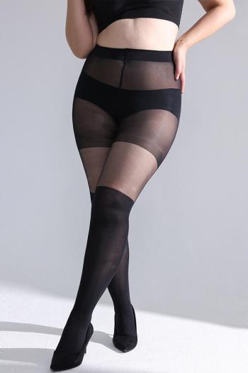 sexy high stretch contrast color see-through tights(198-220lb)