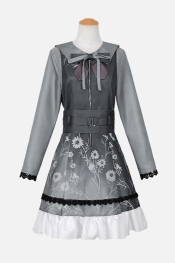 plus size non-stretch virtual idol costumes size run small(with belt& tie)