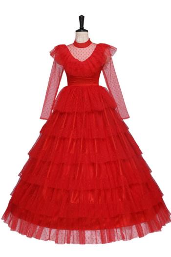 sexy plus size non-stretch solid color gothic dress costumes(with head veil)