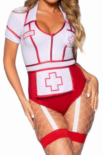 sexy slight stretch nurse costumes(with hair hoop& fishnet tights)