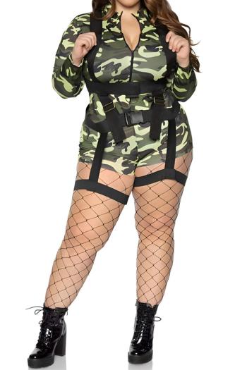 sexy slight stretch camo police costumes(with tights& bandage garter)