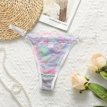 slight stretch lace tie-dye breathable brief