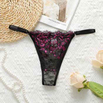 slight stretch lace rose printing breathable brief