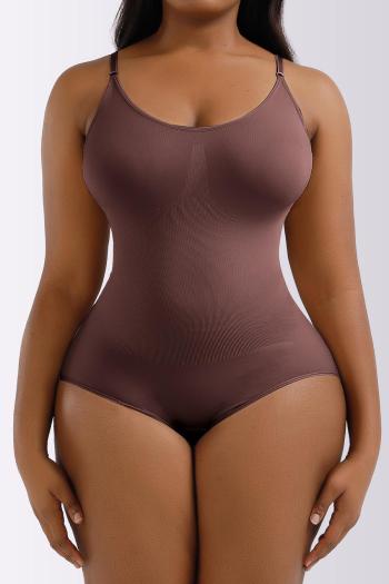 high stretch solid color sling seamless body shaping shapewear