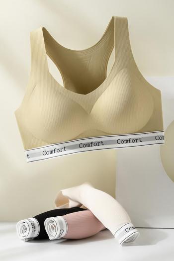 slight stretch 5 colors letter printing padded bras size run small
