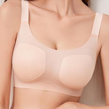 sexy plus size slight stretch 4 colors padded lift traceless bra(size run small)