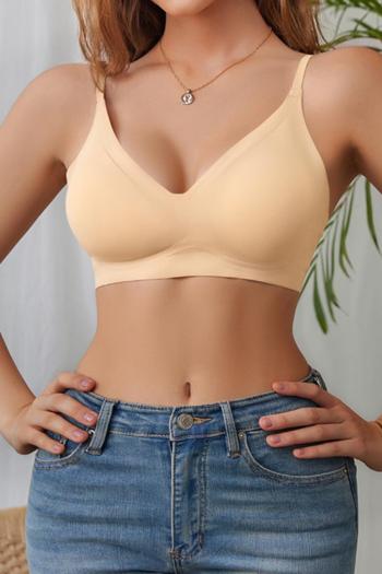sexy slight stretch solid traceless gather breathable comfort thin bra