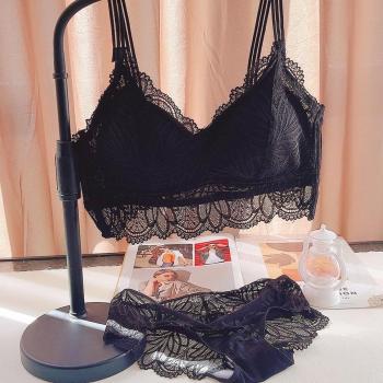 sexy plus size stretch lace breathable padded thin bra set size run small