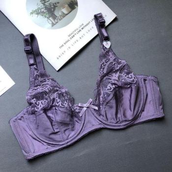 plus size stretch stitching lace with bra rim unpadded braletts#3