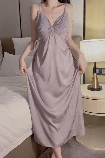 sexy non-stretch butterfly embroidery padded sleepwear size run small