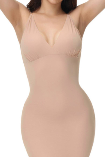 sexy plus size slight stretch solid color sling slim babydoll