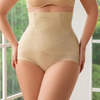 sexy plus size slight stretch high waist tummy control breathable body shapewear