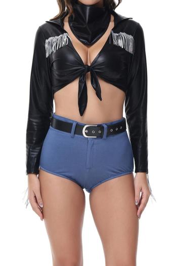 sexy slight stretch western cowboy costumes(with neck ring&belt)
