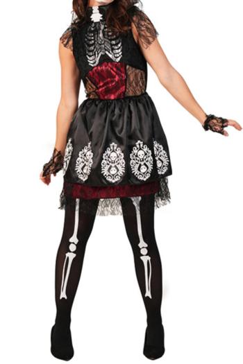 halloween sexy slight stretch dead bride three-piece costume with gloves