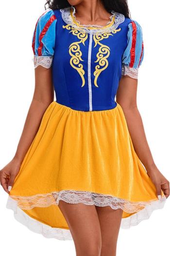 plus size non-stretch halloween snow white costumes(with hair accessories)