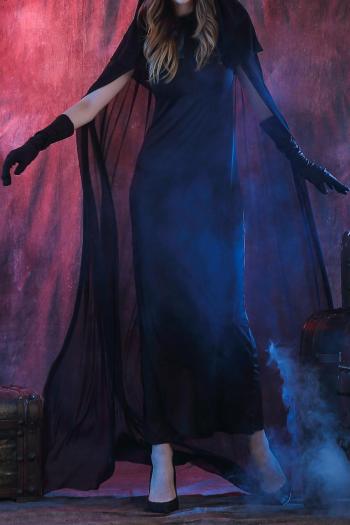 halloween plus size high stretch horror witch two-piece costume with gloves