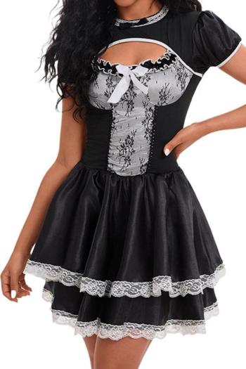 sexy slight stretch halloween maid costumes(with hair hoop)