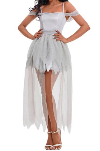 sexy slight stretch halloween ghost bride costumes(with hair accessories)