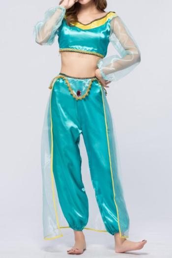plus size non-stretch halloween princess jasmine costumes(with hair accessories)