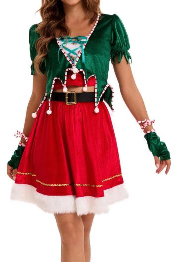 sexy slight stretch christmas party costumes(with hat&belt&gloves)