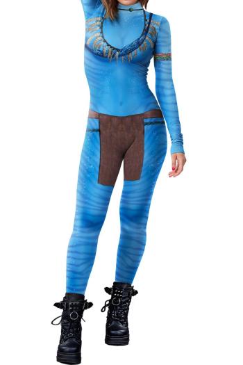 new halloween slight stretch avatar cosplay patchwork long sleeve slim costumes