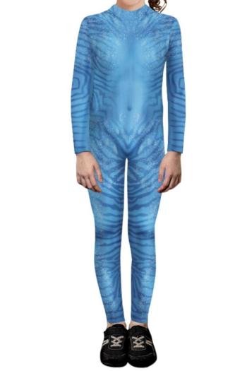 halloween plus-size slight stretch children contrast color long sleeve costumes