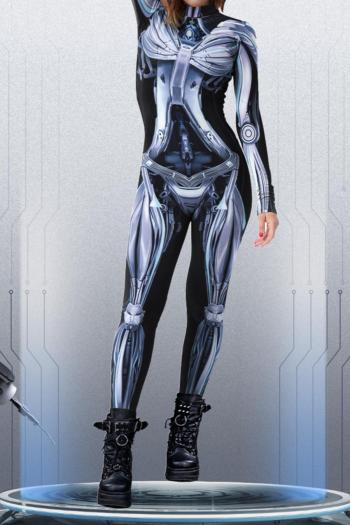 halloween stylish slight stretch superwoman cosplay skinny jumpsuit costume#1#