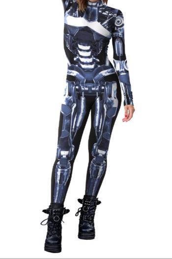 halloween stylish slight stretch superwoman cosplay skinny jumpsuit costume#3#