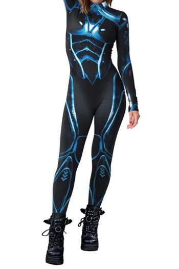 halloween stylish slight stretch superwoman cosplay skinny jumpsuit costume#4#