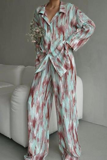 casual non-stretch stylish prints loose pants set loungewear
