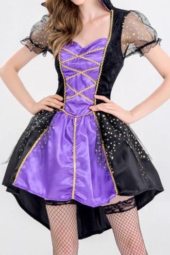 halloween sexy slight stretch cosplay dress with hat(no stockings)