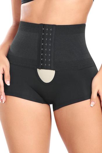 sexy plus size slight stretch high waist hollow out hip lift shapewear shorts