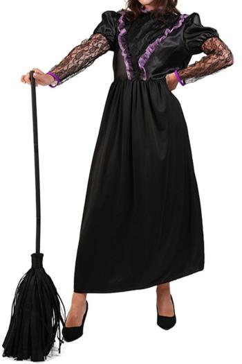 halloween stylish slight stretch witch cosplay dress costume with hat(no broom)