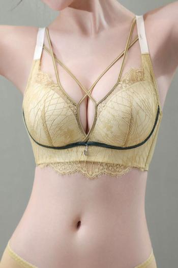 slight stretch lace 5 colors contrast color padded bras(size runs small)