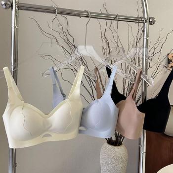 plus size slight stretch solid color traceless padded bras(size runs small)
