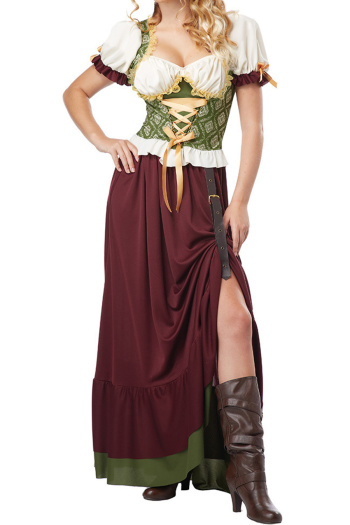 plus size slight stretch oktoberfest maid costumes(with hair scarf)