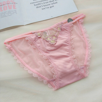 three pcs new stretch mesh low-waist panties(size run small)