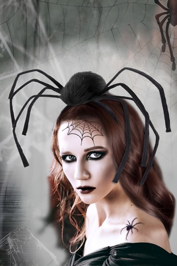 three pcs halloween dance party spider queen prop hair hoop