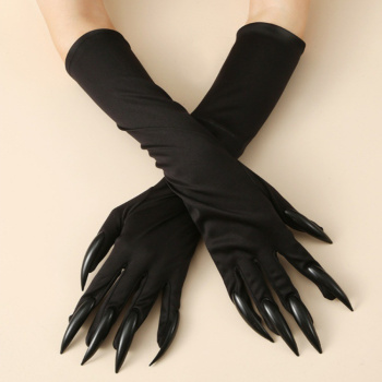 one pair new halloween long nails gloves(length:46cm)