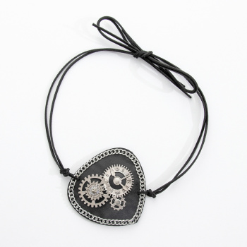three pcs halloween dance party pirate cosplay gear rivet pu leather eye patch