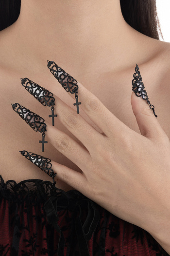 five pcs halloween new cross pendant alloy finger cots