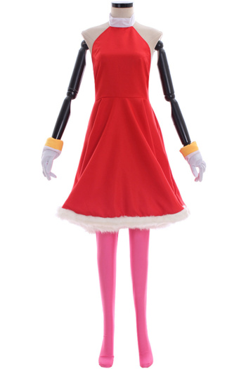 plus size non-stretch super sonic costumes(with gloves&tights)