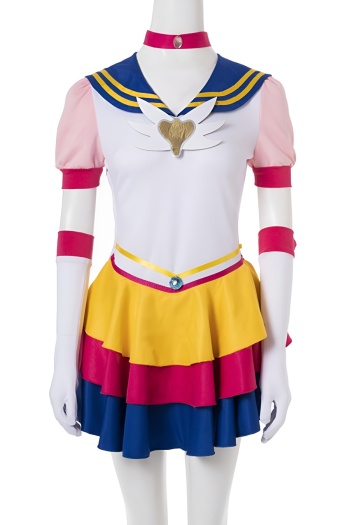 plus size slight stretch sailor moon costumes(with neck ring&gloves)
