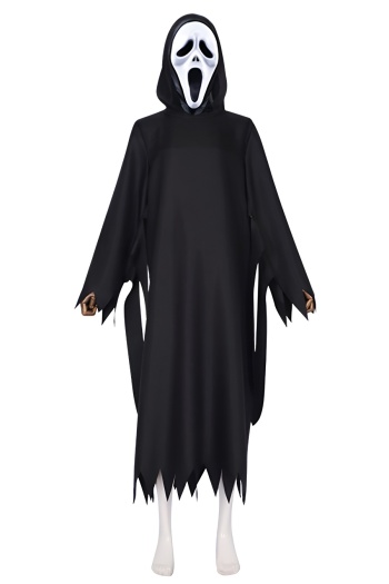halloween plus size non-stretch ghost costumes(with gloves&mask)
