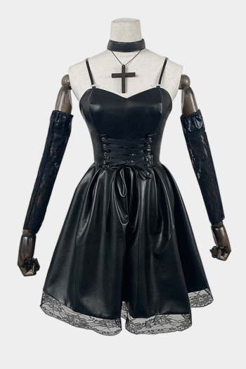halloween plus size death note role costumes(with neck ring&sleeves&garter)