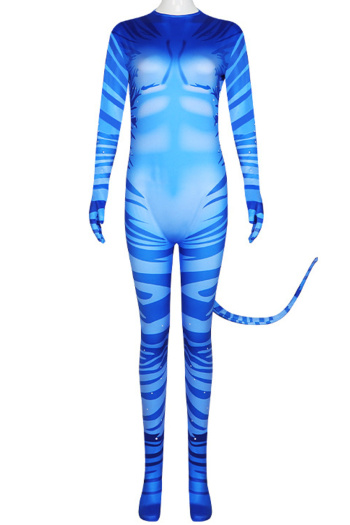 plus size slight stretch halloween avatar costumes(with tail)