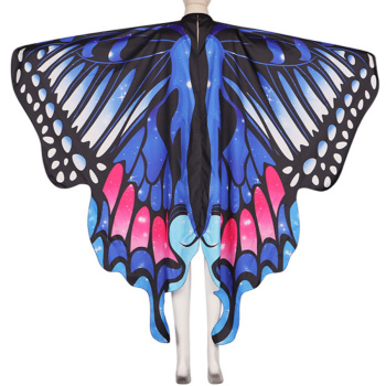 halloween non-stretch gradient color butterfly cloak#2(165*135cm)