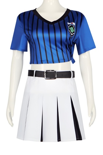 plus size slight stretch anime cheerleading costumes(with belt&socks)