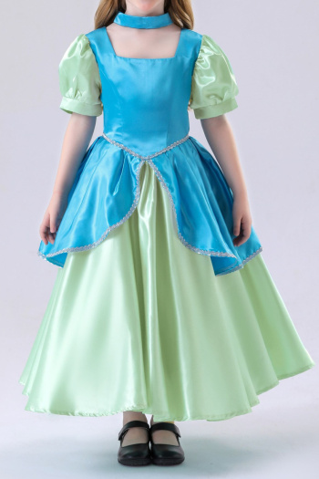 halloween non-stretch child princess costumes(with hair hoop&neck ring)